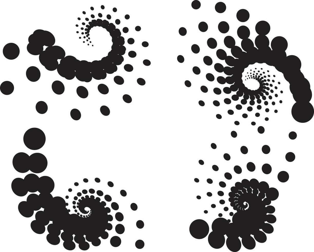 abstract zwart stippel vormen, halftone patroon vector