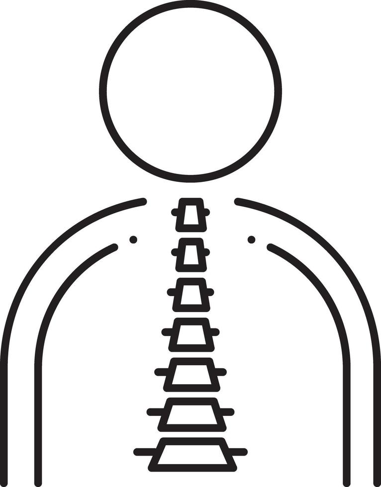 lijnpictogram voor chiropractie vector