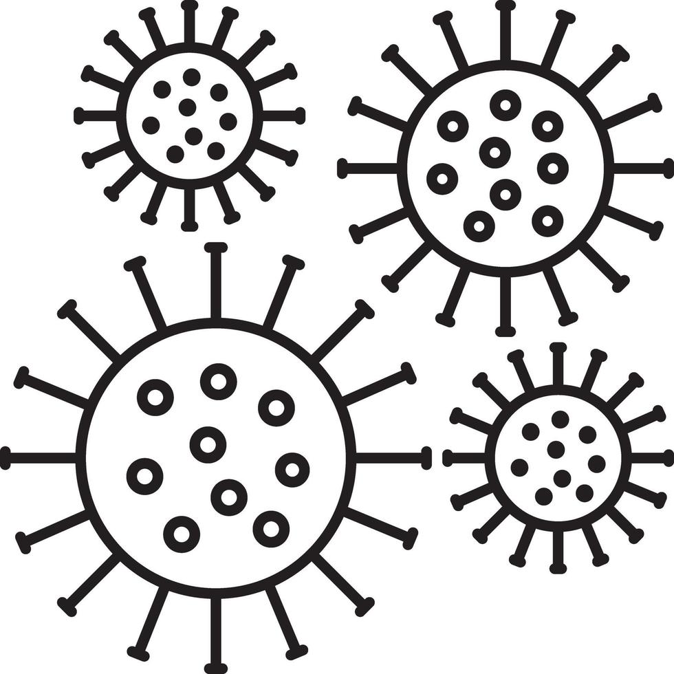 lijn pictogram voor bacteriën vector