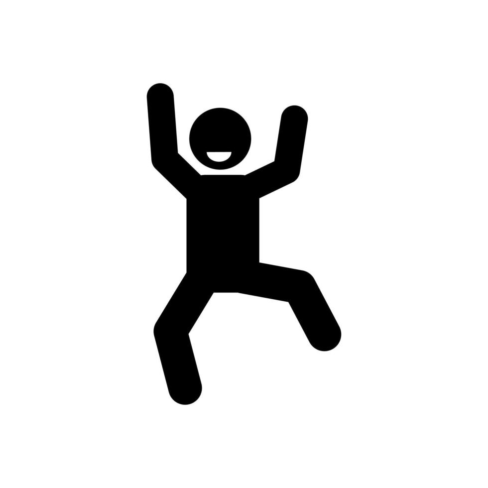 gelukkig en dansen stok figuur pictogram illustratie vector