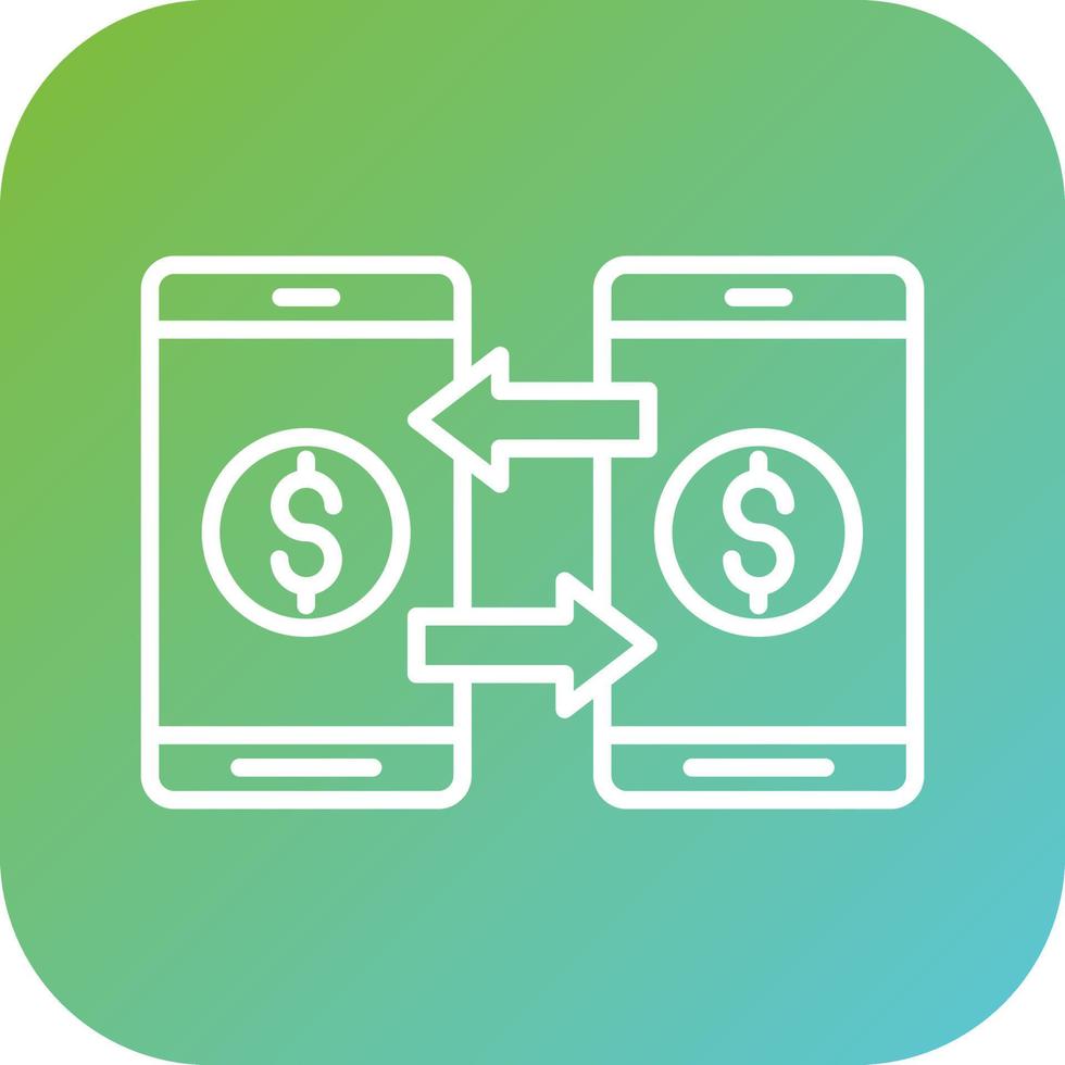 sturen geld mobiel vector icoon stijl