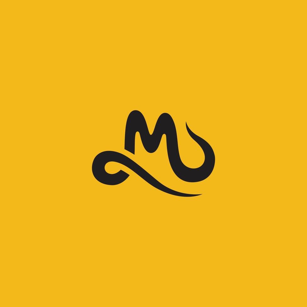 sjabloon ontwerp logo m brief. simbol alfabet konsep ikon tipografi kreatif vector