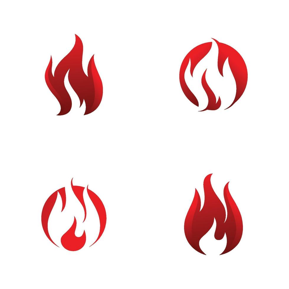 vuur vlam logo vector ontwerpsjabloon