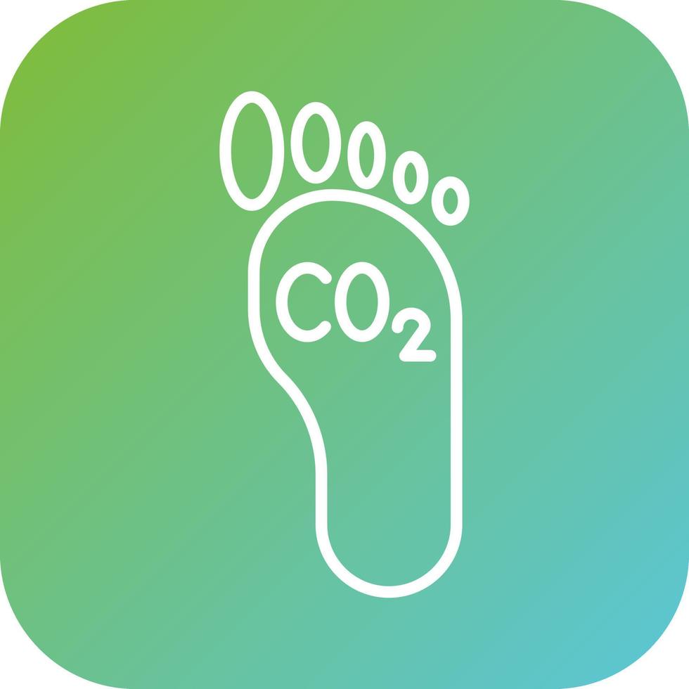 koolstof voetafdruk vector icoon stijl