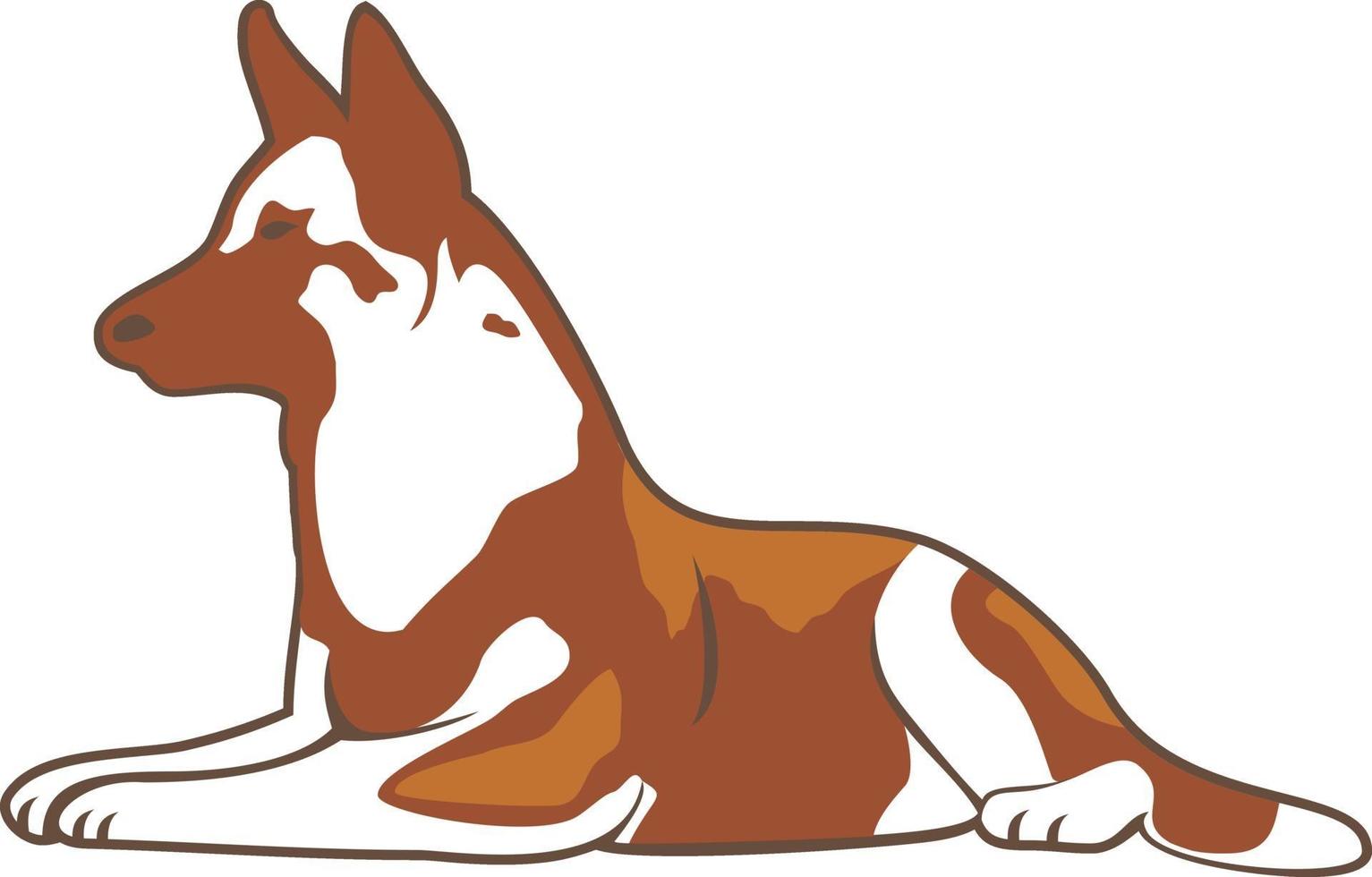 zittende hond karakter illustratie vector