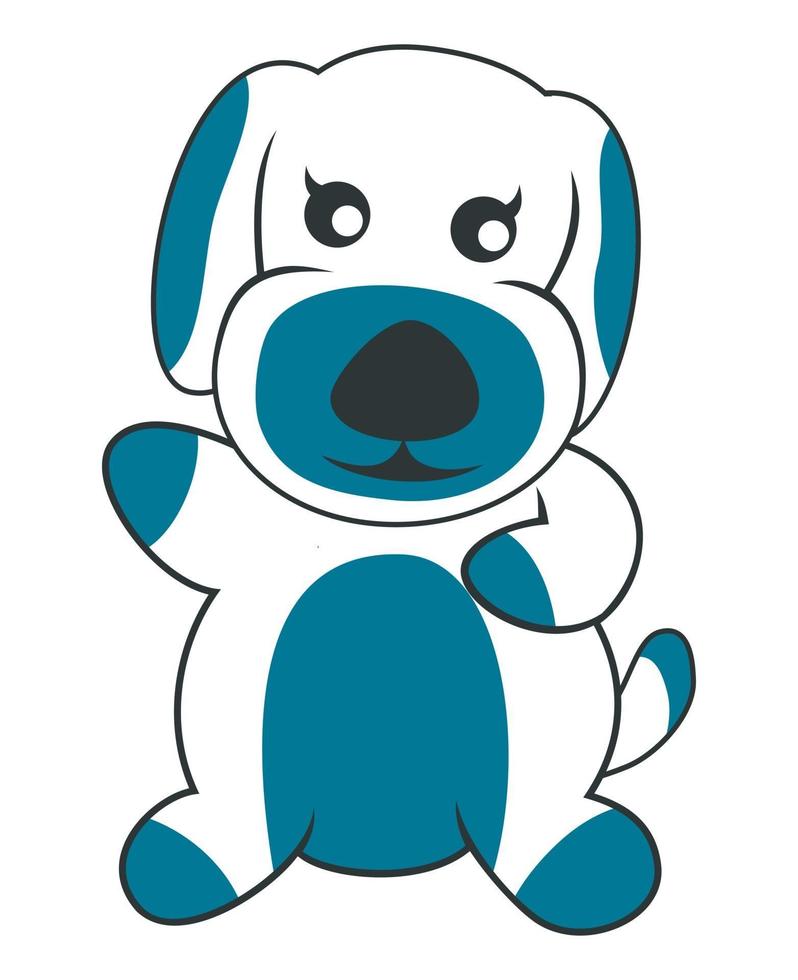 lieve hond mascotte karakter illustratie vector