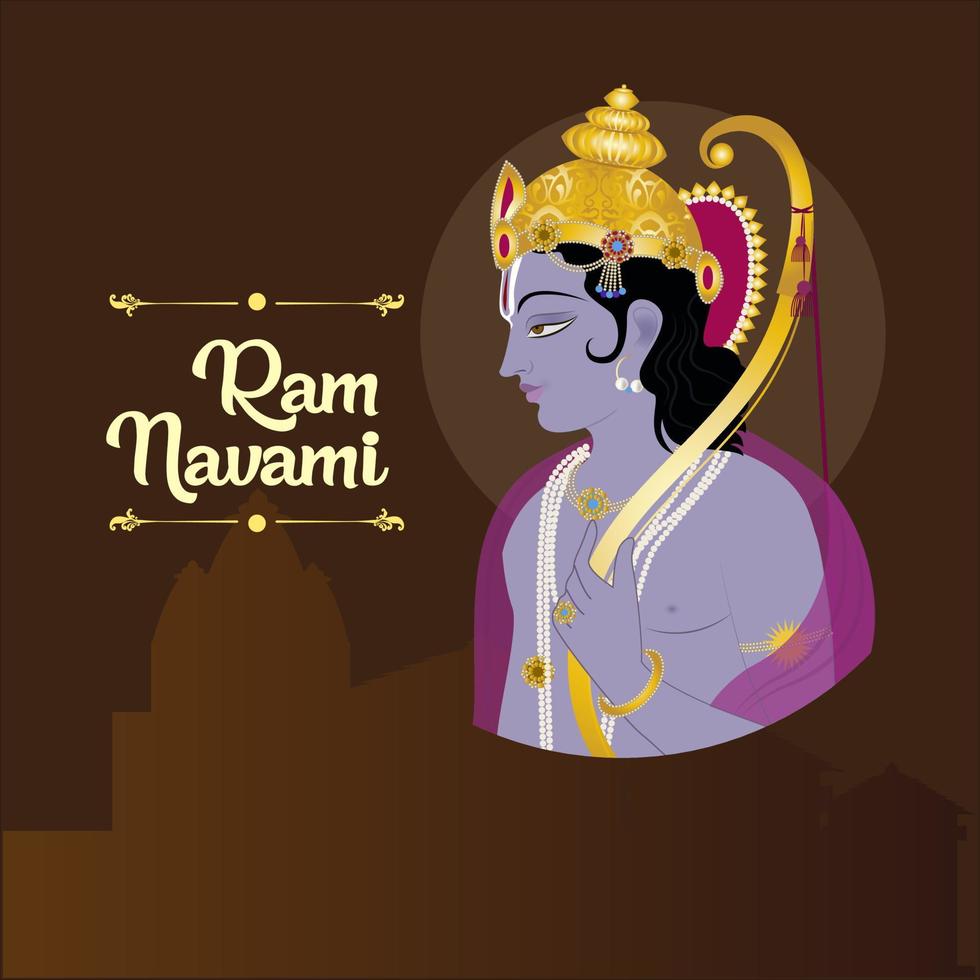 RAM navani is geboorte viering van Hindoe god vector