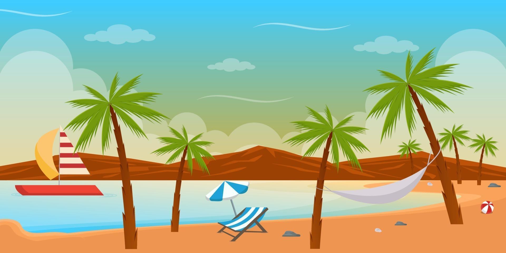 zomer strandvakantie vector