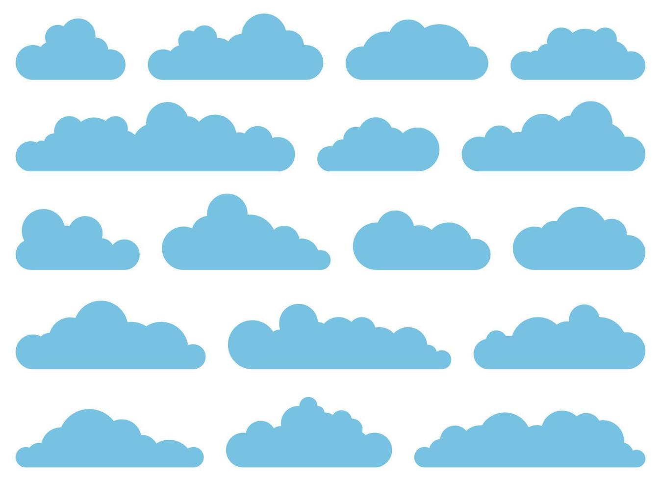 wolk icoon in vlak stijl vector illustratie