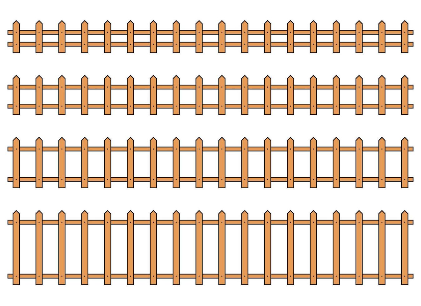 gekleurde schets hek in vlak stijl vector illustratie geïsoleerd Aan wit