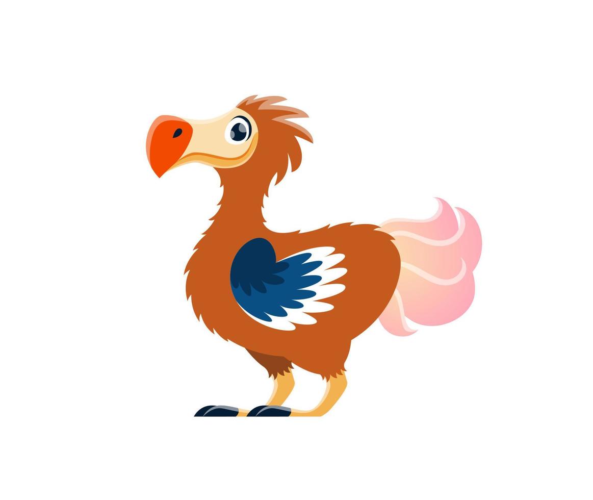 tekenfilm raphus cucullatus of dodo vogel karakter vector