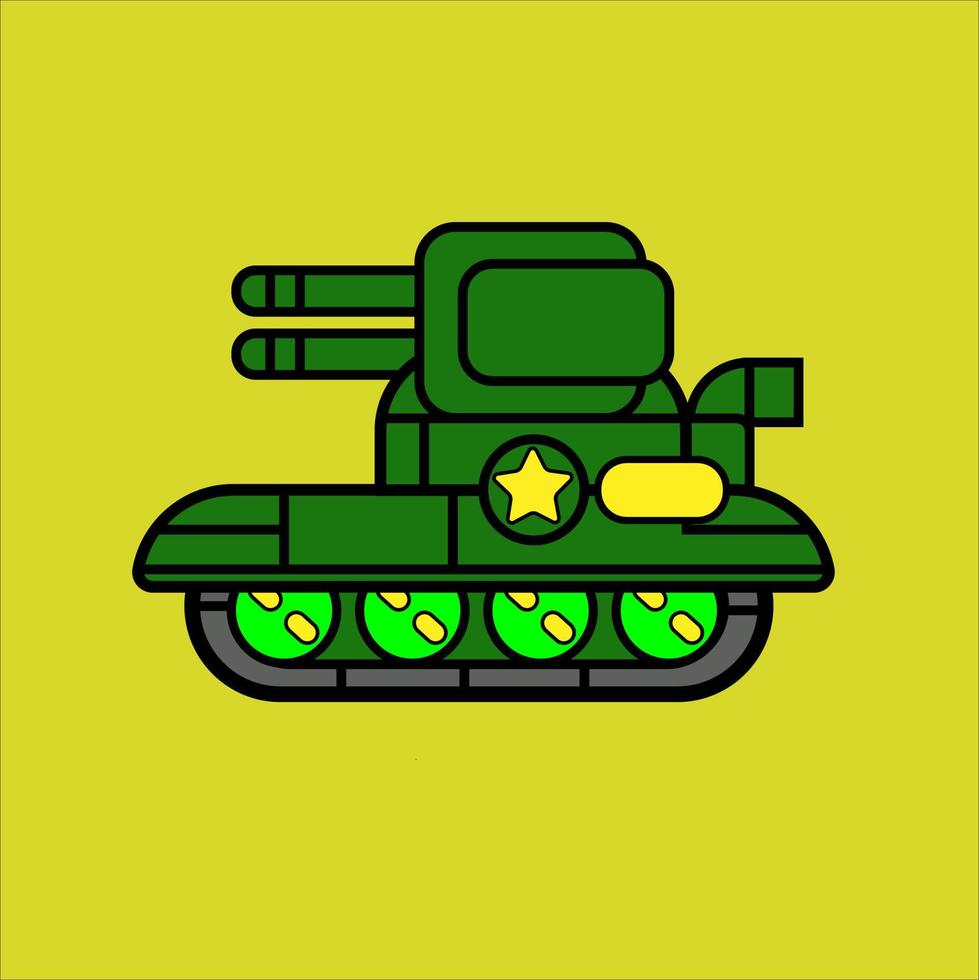 tank schattig stijl illustratie vector