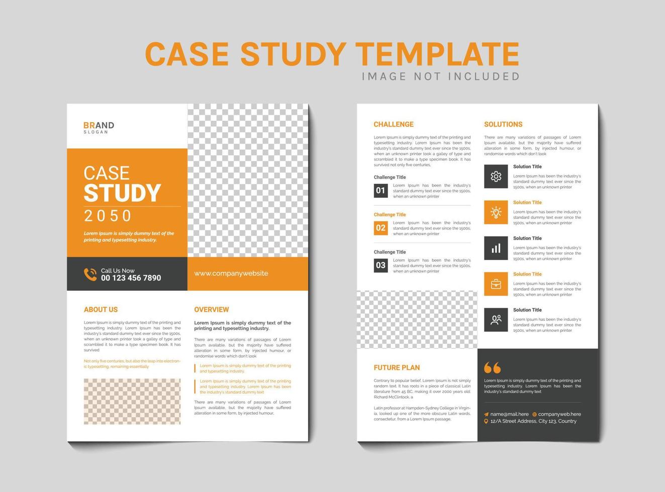 sjabloonontwerp voor casestudy's vector