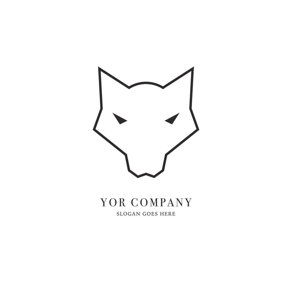 hoofd wolf logo voor bedrijf identiteit vector