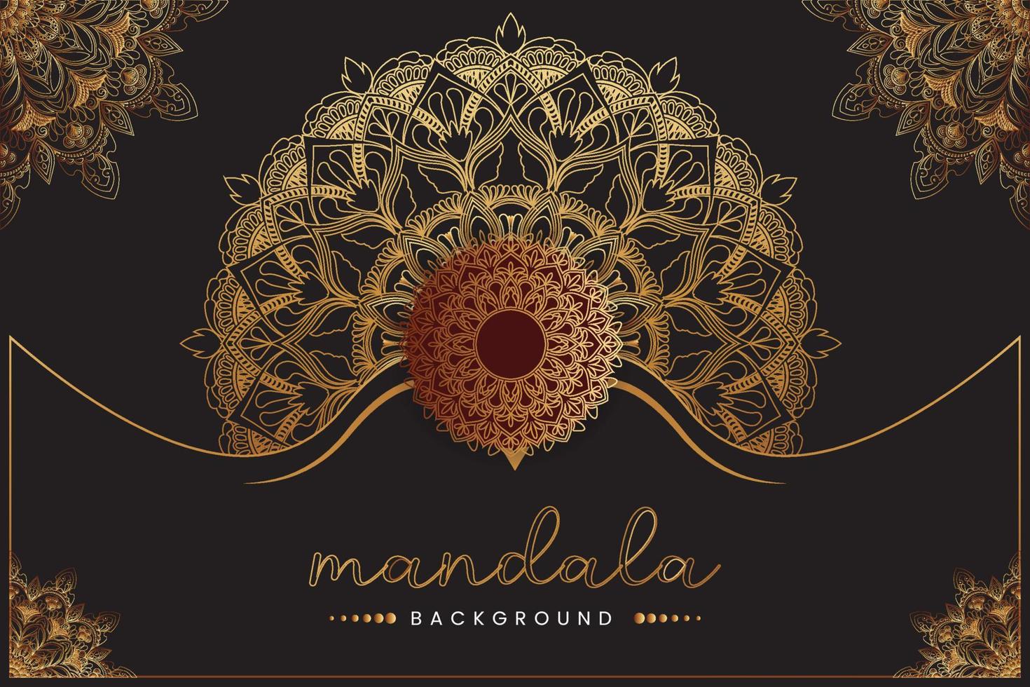 mandala ontwerp achtergrond in goud kleur sier- ontwerp vector