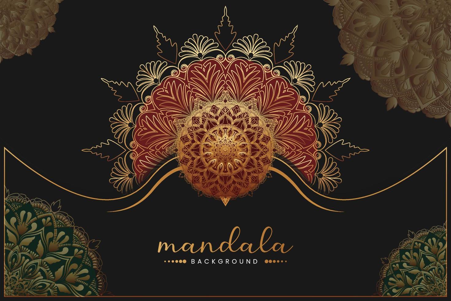 mandala ontwerp achtergrond in goud kleur sier- ontwerp vector