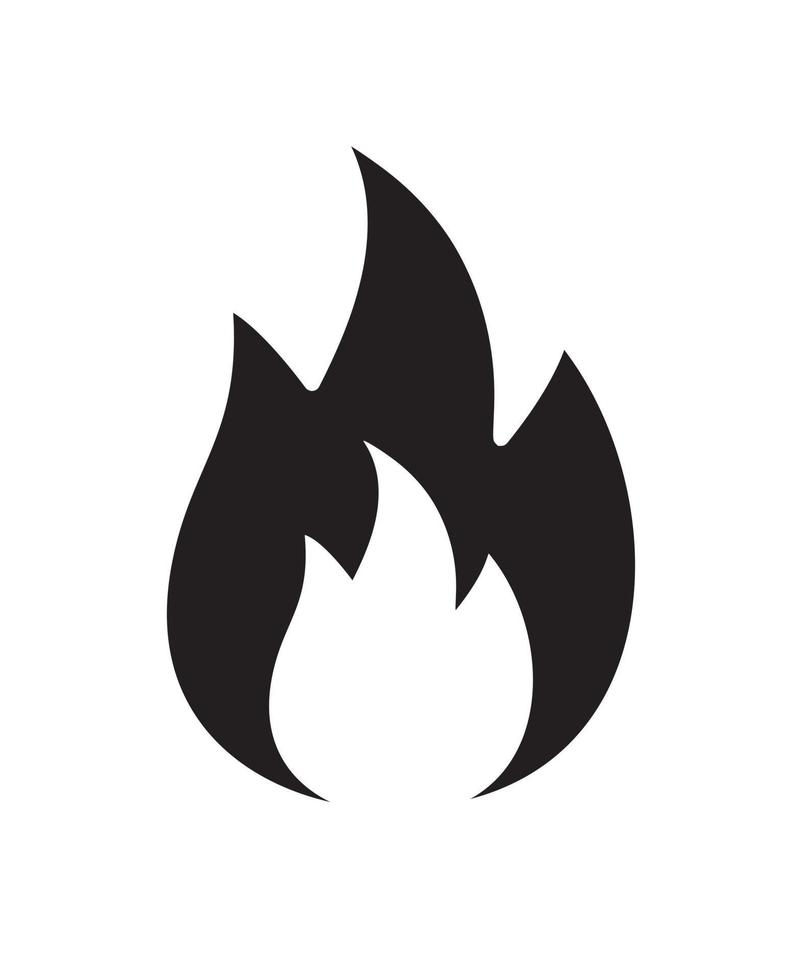 vector vlak zwart brand icoon Aan wit achtergrond
