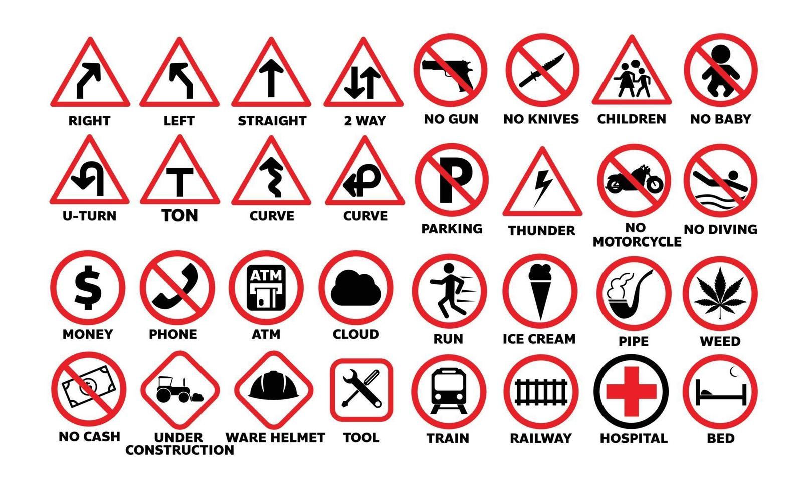 set teken informatie symbool jonit veiligheid in vector eps10