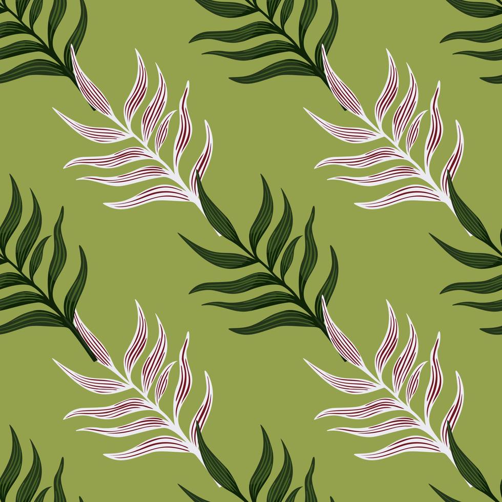 varen blad behang. abstract exotisch fabriek naadloos patroon. tropisch palm bladeren patroon. botanisch textuur. vector