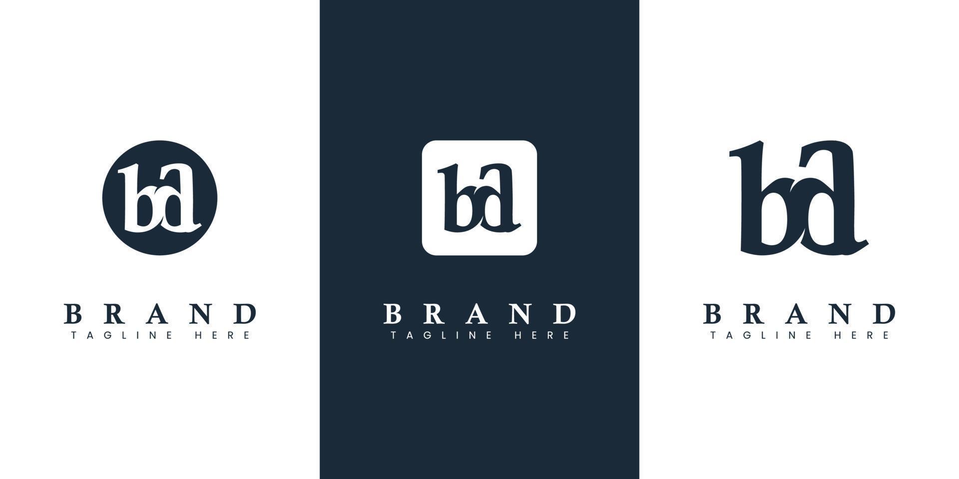 modern en gemakkelijk kleine letters ba brief logo, geschikt voor ieder bedrijf met ba of ab initialen. vector