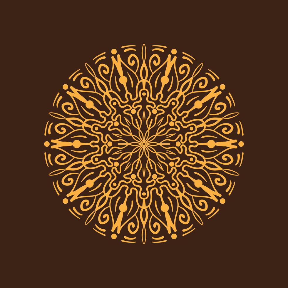 circulaire mandala voor henna, mehndi, tatoeëren, decoratie. decoratief ornament in etnisch oosters stijl. kleur boek bladzijde. Islamitisch mandala ontwerp. vector