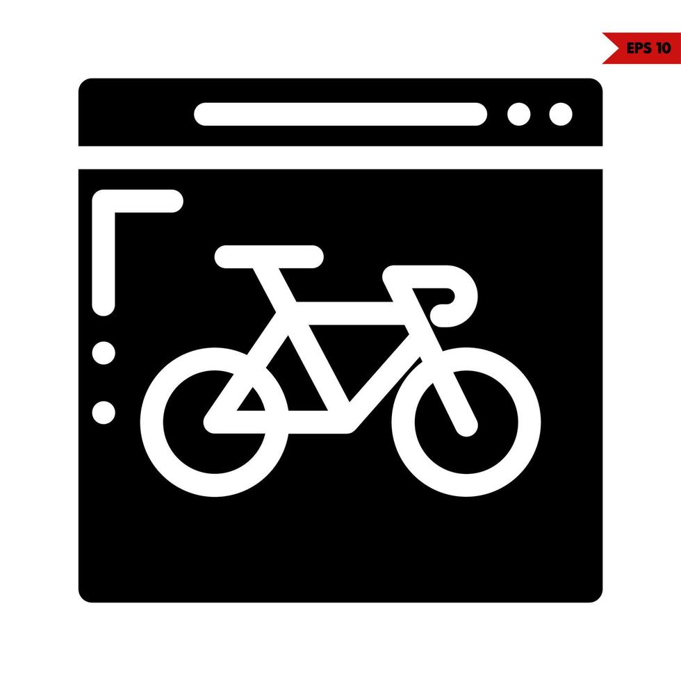 fiets glyph icoon vector