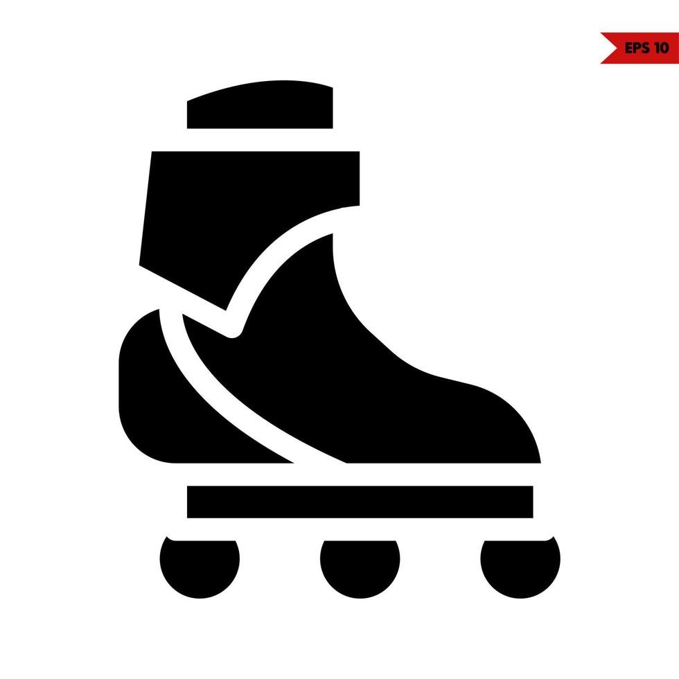 rol schoenen glyph icoon vector