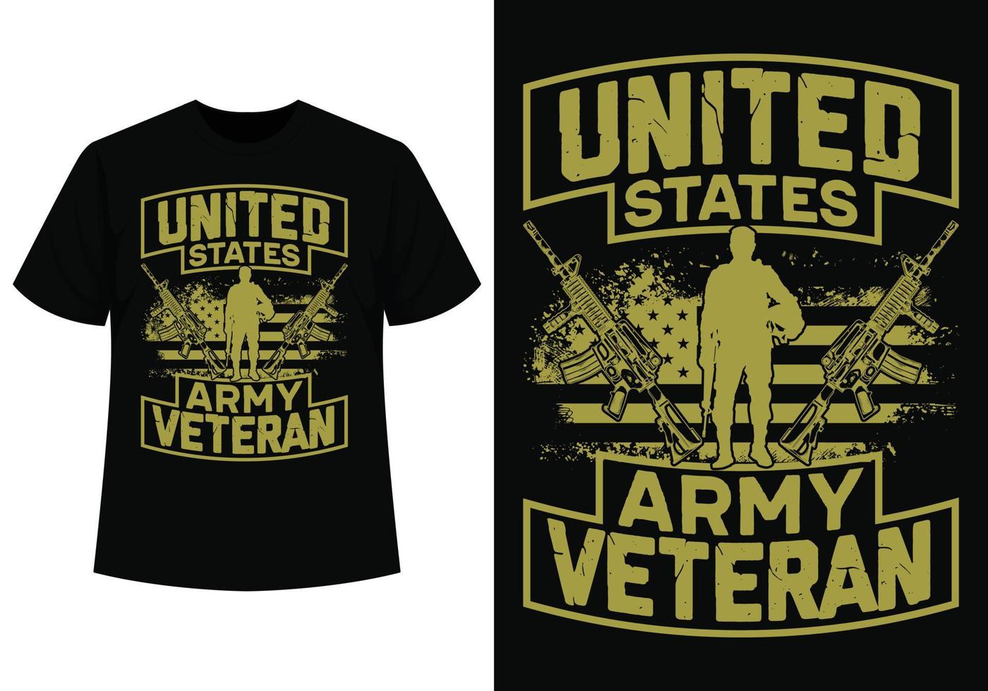 Verenigde staten leger veteraan t-shirt ontwerp vector