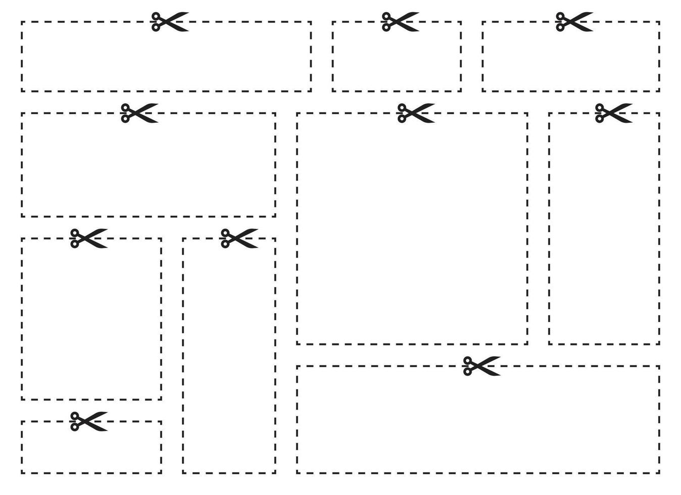 schaar dat besnoeiing coupon vector verzameling geïsoleerd Aan wit