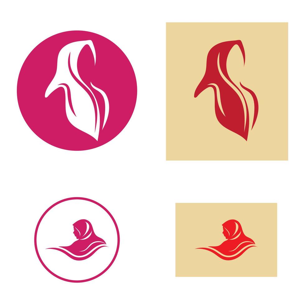 hijab logo gemakkelijk ontwerp vector