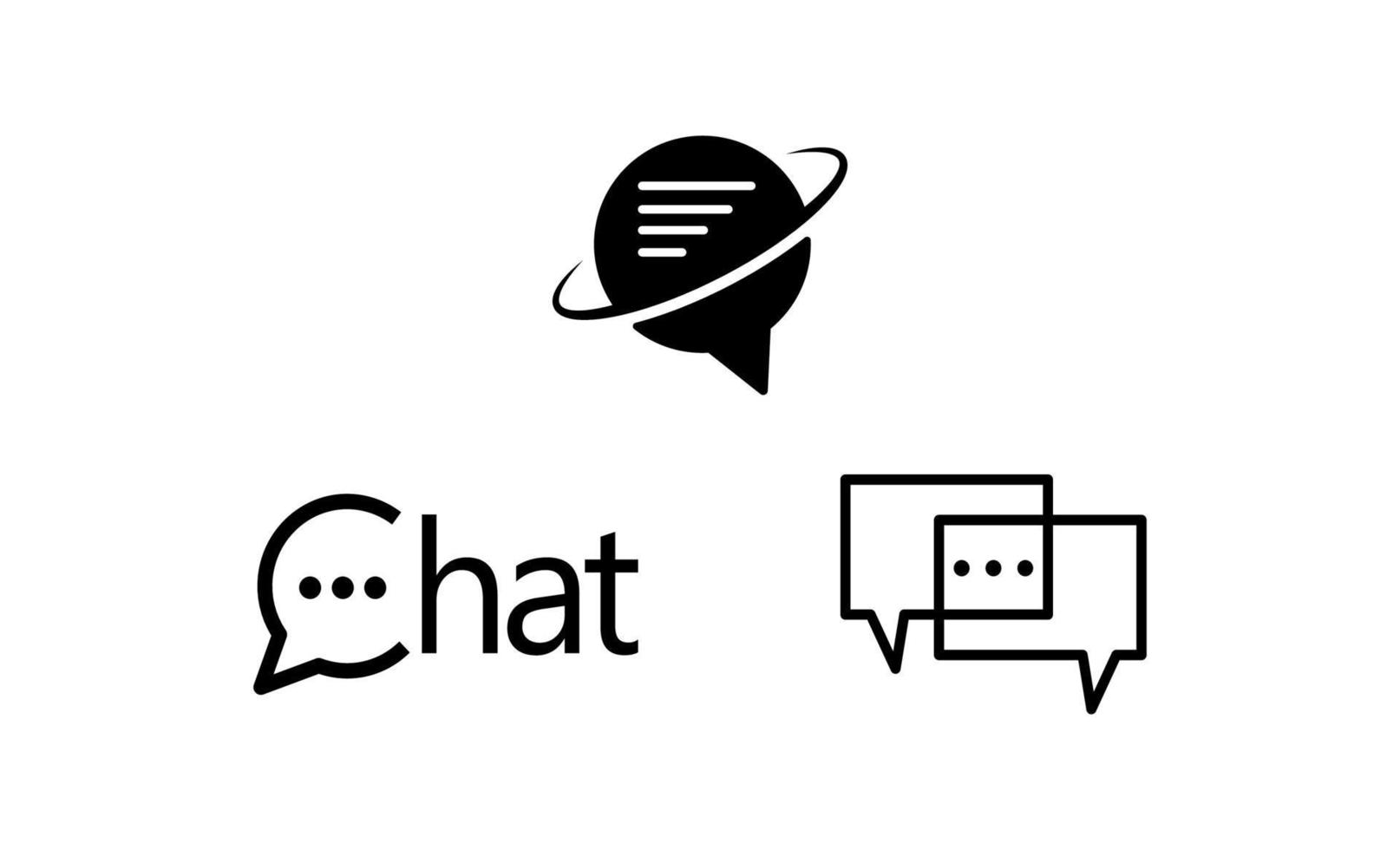 chat logo creatief ontwerp vector