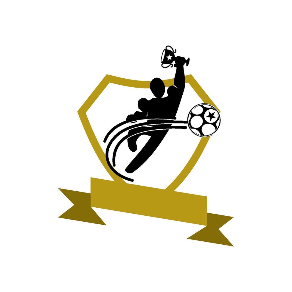 voetbal voetbal badge logo ontwerpsjablonen sport vector