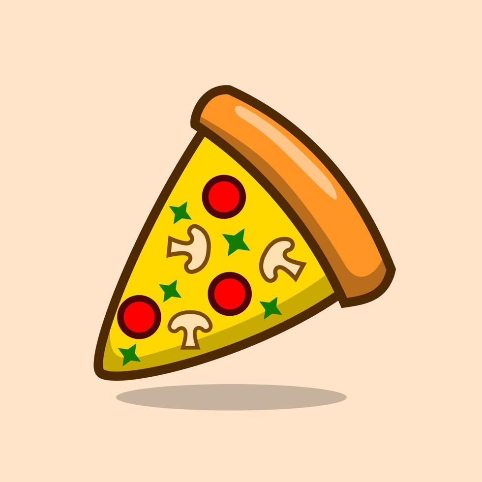 heerlijk pizza illustratie ontwerp voor logo. vector