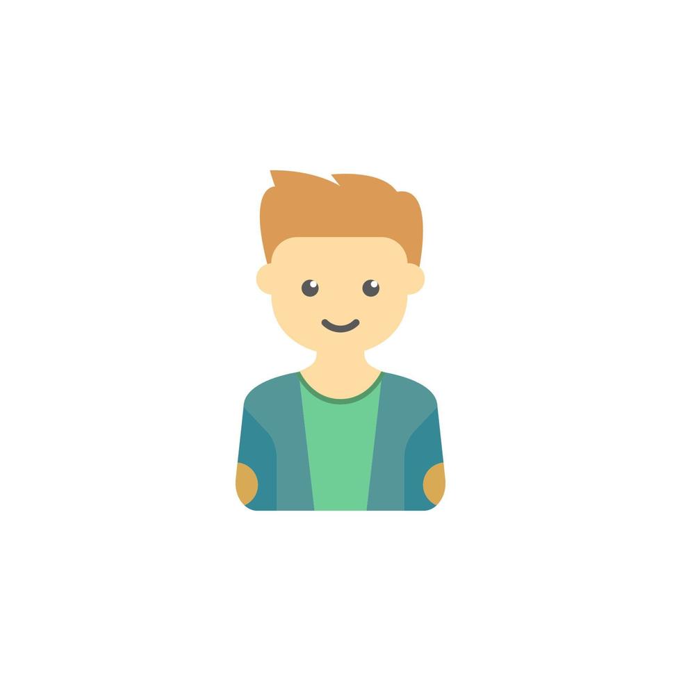 avatar van tiener gekleurde vector icoon