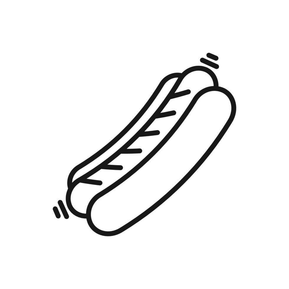 bewerkbare icoon van hotdog, vector illustratie geïsoleerd Aan wit achtergrond. gebruik makend van voor presentatie, website of mobiel app