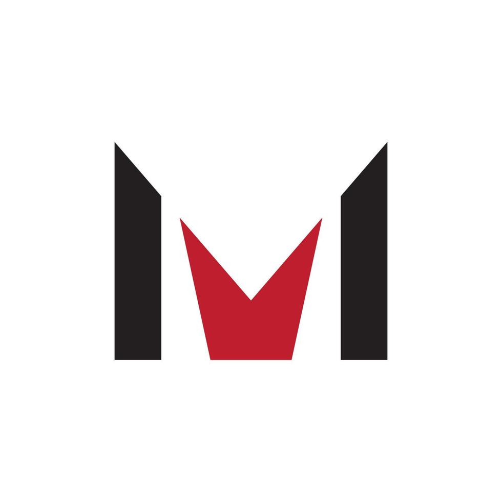 m brief logo ontwerp vector sjabloon