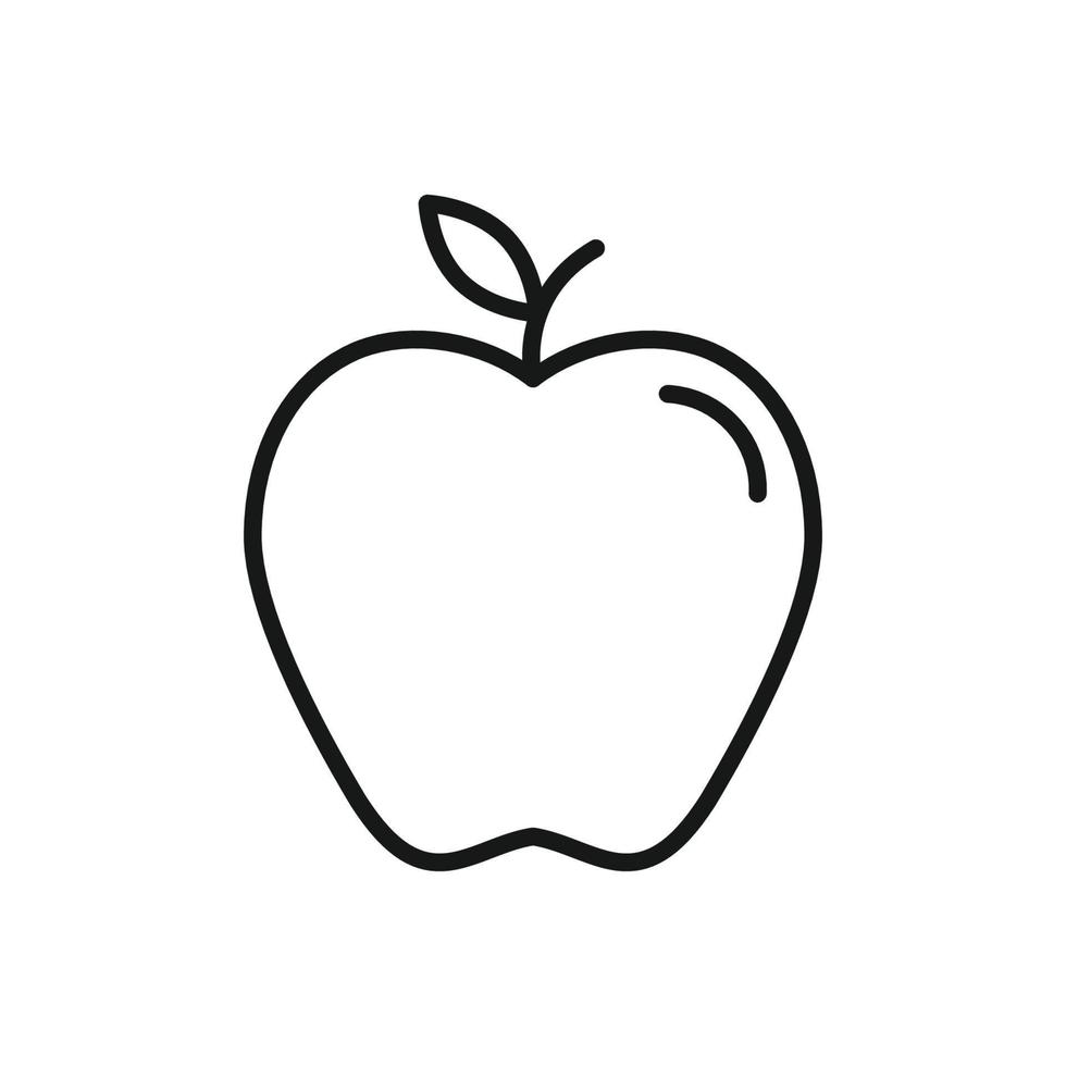 bewerkbare icoon van appel, vector illustratie geïsoleerd Aan wit achtergrond. gebruik makend van voor presentatie, website of mobiel app
