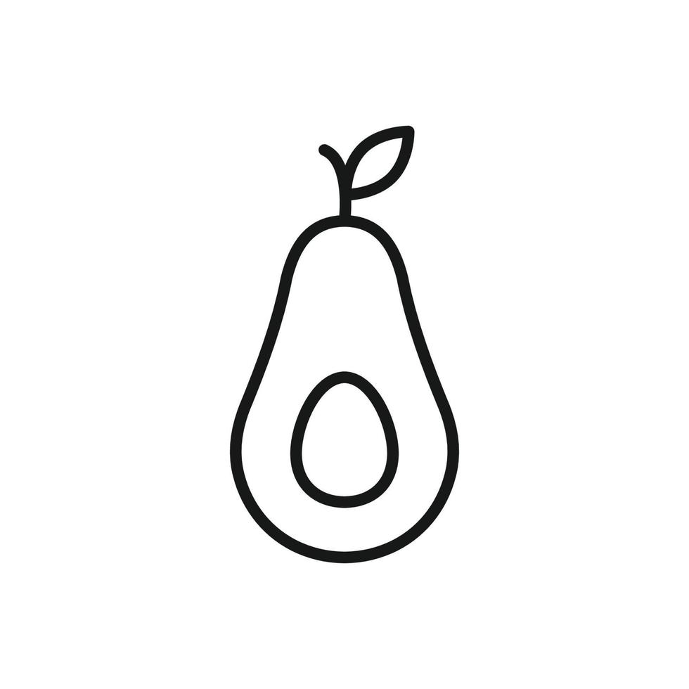 bewerkbare icoon van avocado, vector illustratie geïsoleerd Aan wit achtergrond. gebruik makend van voor presentatie, website of mobiel app
