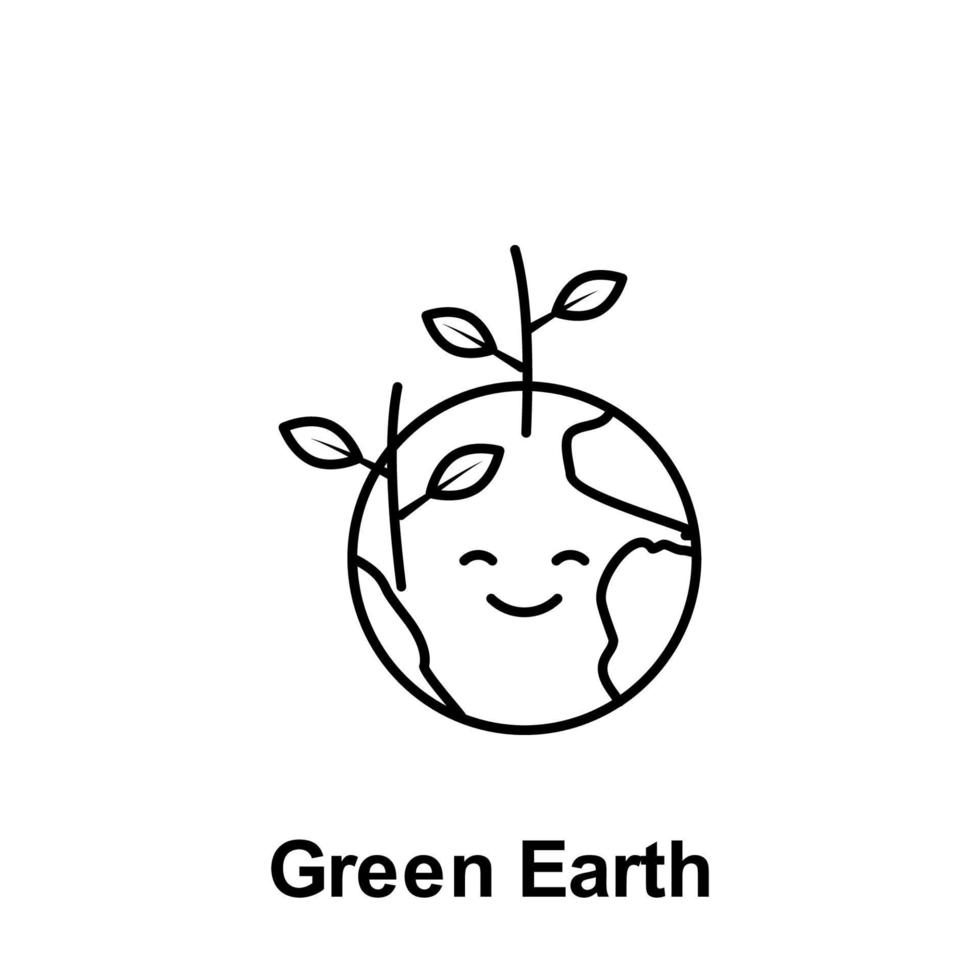 groen aarde vector icoon