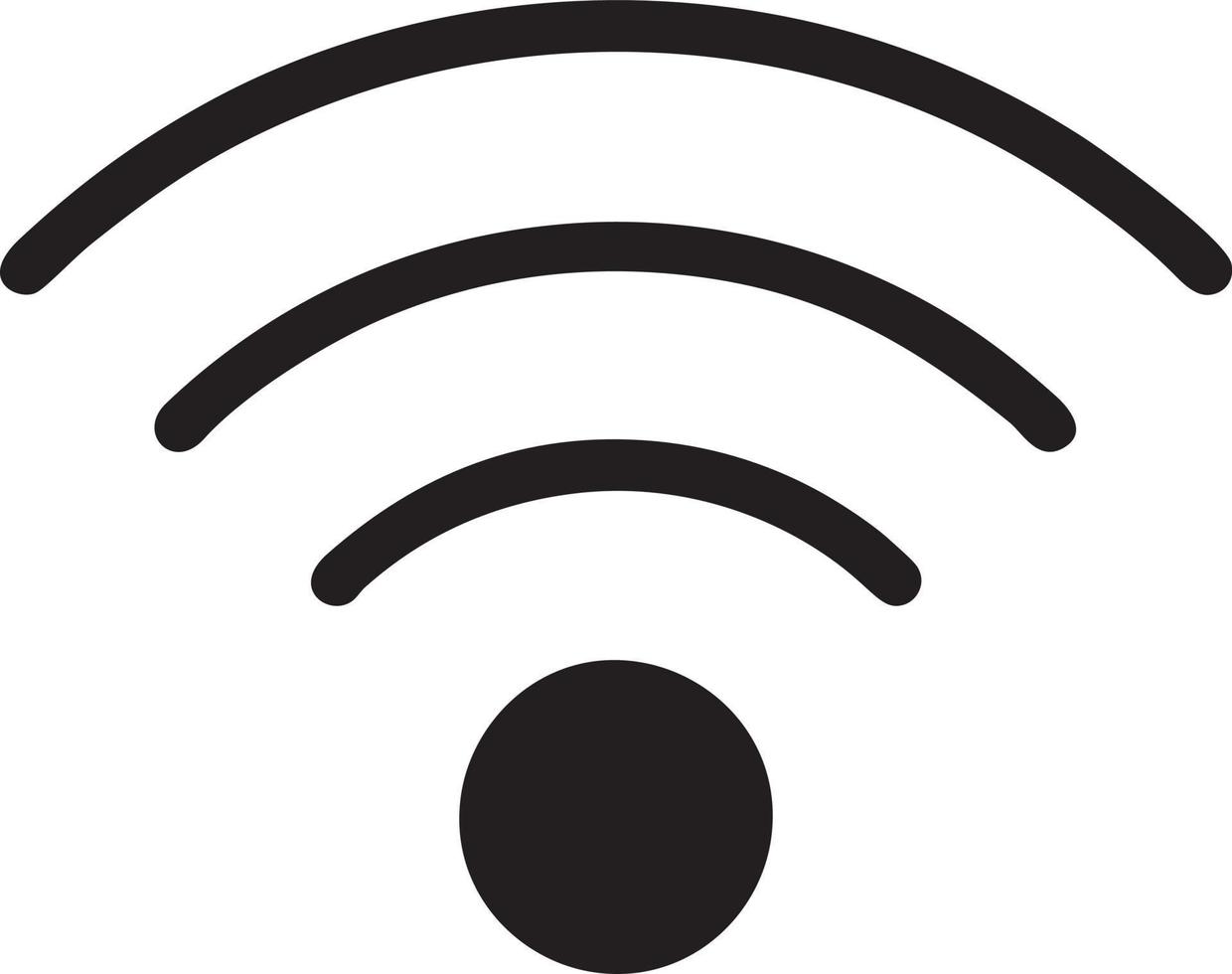 signaal communicatie informatie verbinding draadloze icoon symbool vector afbeelding, illustratie van de netwerk Wifi in zwart afbeelding. eps 10