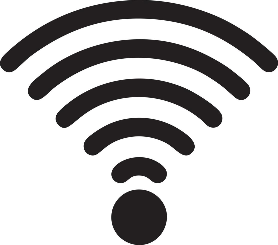 signaal communicatie informatie verbinding draadloze icoon symbool vector afbeelding, illustratie van de netwerk Wifi in zwart afbeelding. eps 10