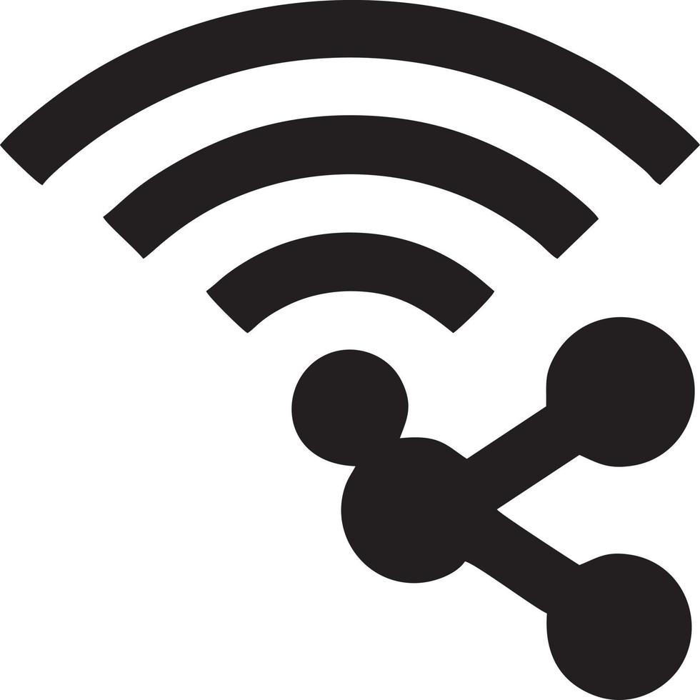 signaal communicatie informatie verbinding draadloze icoon symbool vector afbeelding, illustratie van de netwerk Wifi in zwart afbeelding. eps 10