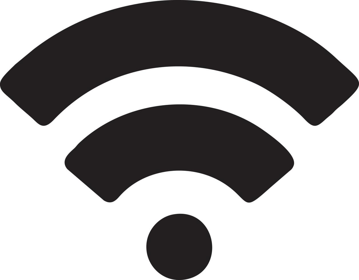 signaal communicatie informatie verbinding draadloze icoon symbool vector afbeelding, illustratie van de netwerk Wifi in zwart afbeelding. eps 10