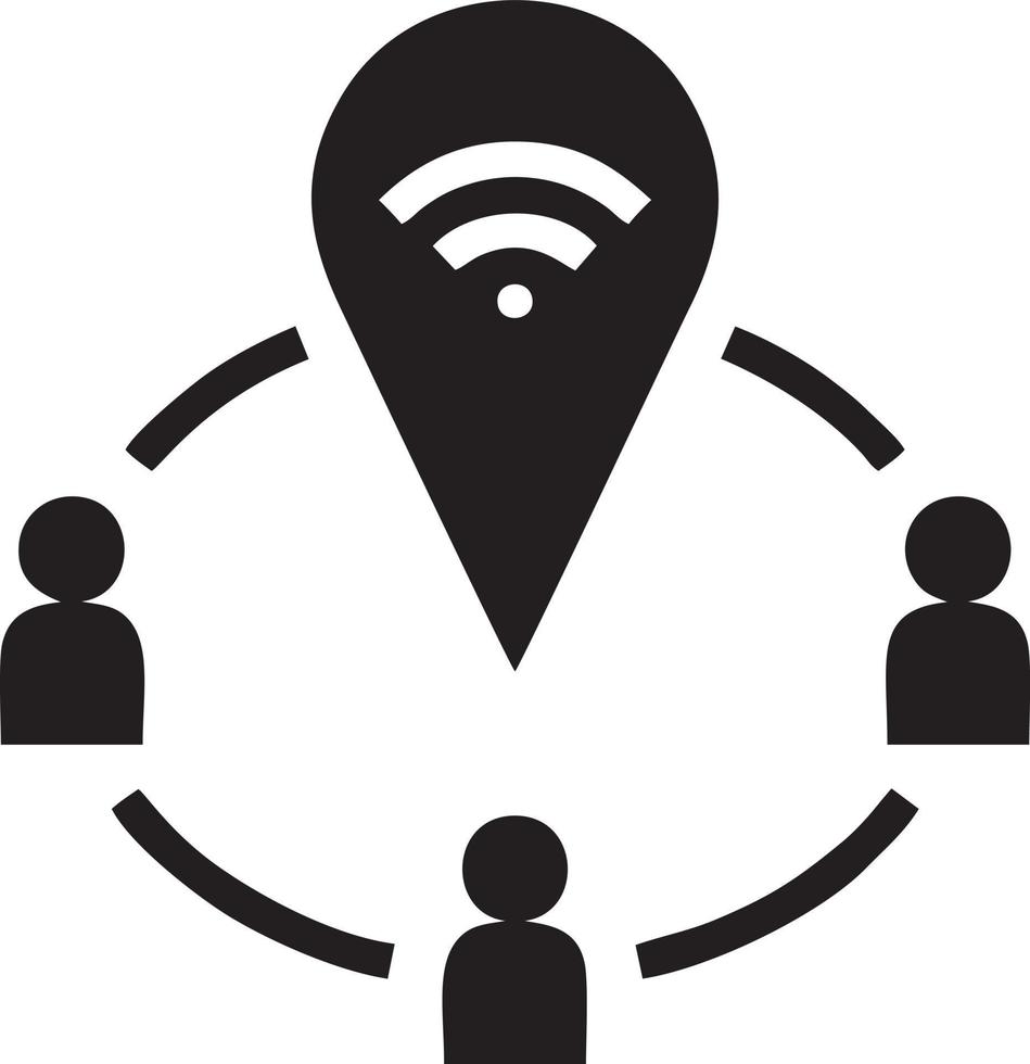 signaal communicatie informatie verbinding draadloze icoon symbool vector afbeelding, illustratie van de netwerk Wifi in zwart afbeelding. eps 10