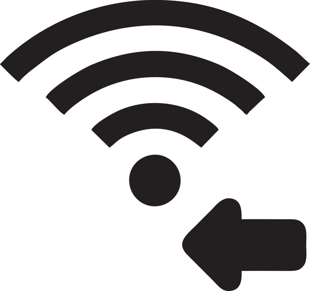 signaal communicatie informatie verbinding draadloze icoon symbool vector afbeelding, illustratie van de netwerk Wifi in zwart afbeelding. eps 10