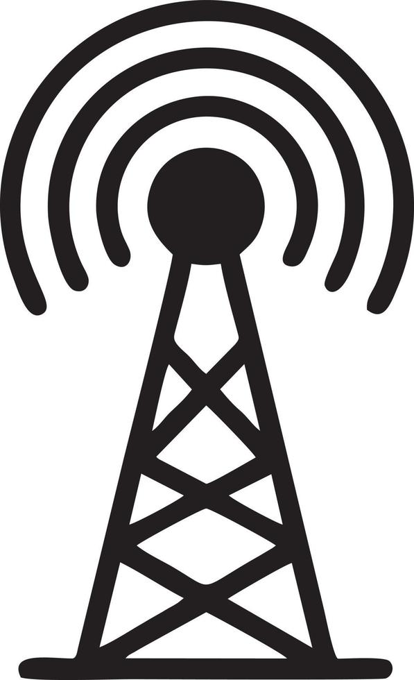 signaal communicatie informatie verbinding draadloze icoon symbool vector afbeelding, illustratie van de netwerk Wifi in zwart afbeelding. eps 10