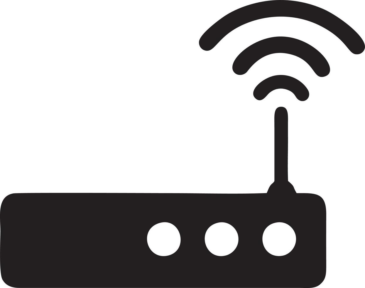 signaal communicatie informatie verbinding draadloze icoon symbool vector afbeelding, illustratie van de netwerk Wifi in zwart afbeelding. eps 10