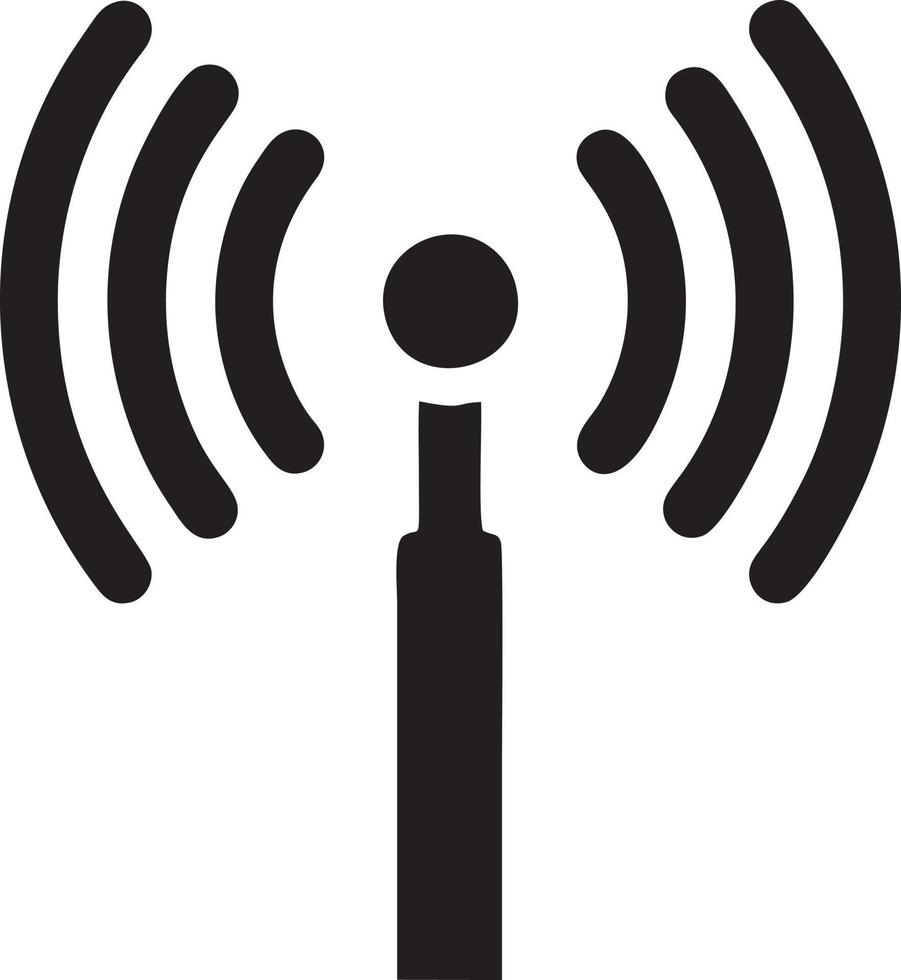 signaal communicatie informatie verbinding draadloze icoon symbool vector afbeelding, illustratie van de netwerk Wifi in zwart afbeelding. eps 10