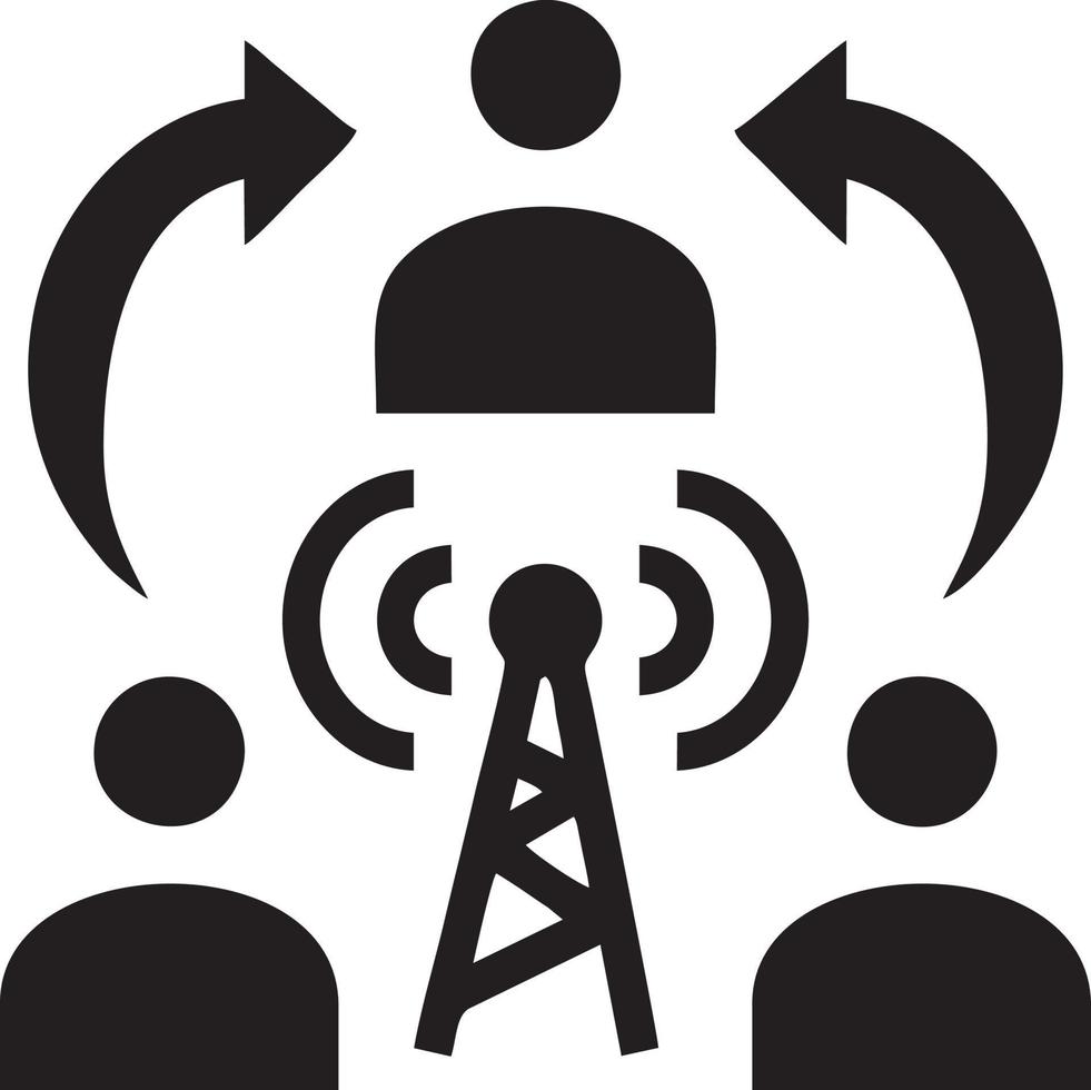 signaal communicatie informatie verbinding draadloze icoon symbool vector afbeelding, illustratie van de netwerk Wifi in zwart afbeelding. eps 10