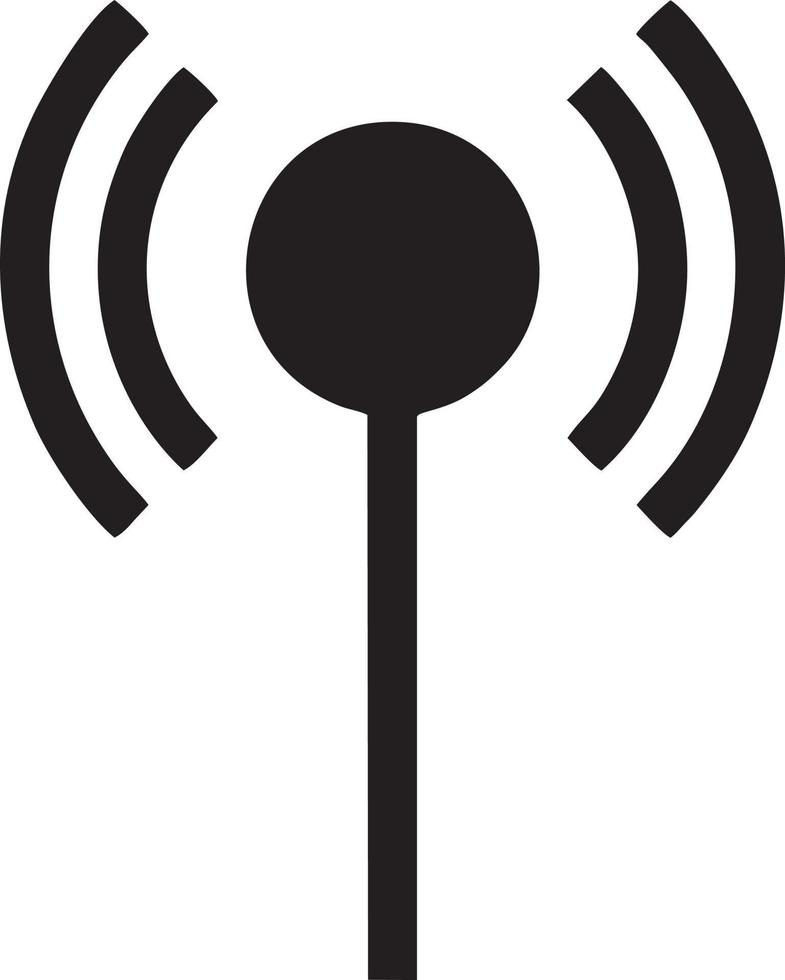 signaal communicatie informatie verbinding draadloze icoon symbool vector afbeelding, illustratie van de netwerk Wifi in zwart afbeelding. eps 10